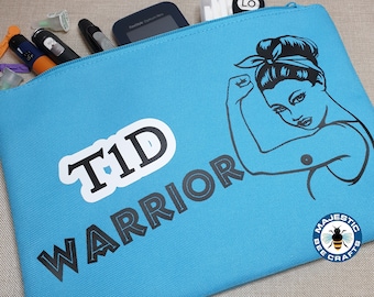 T1D Warrior Diabetes Supply Bag: Diabetic Travel Storage, Type 1 , Diabetes