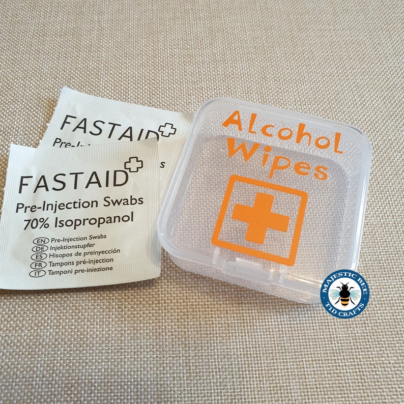 Diabetic Preinjection Wipes Alcohol Wipes Storage Container Etsy