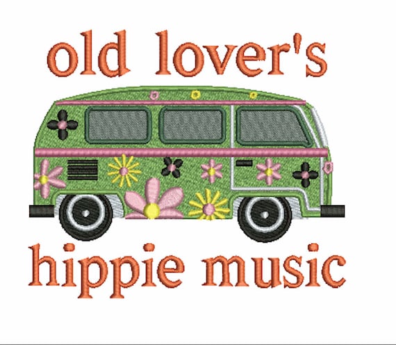 Hippie Music Embroidery File 