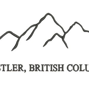 whistler British Columbia embroidery file