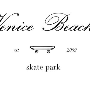 Venice beach skate park embroidery file