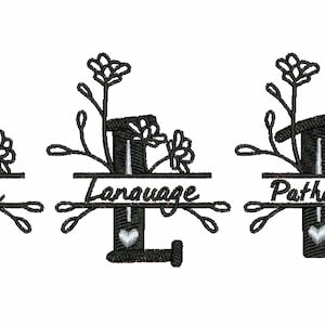 SLP speech language pathologist  embroidery file