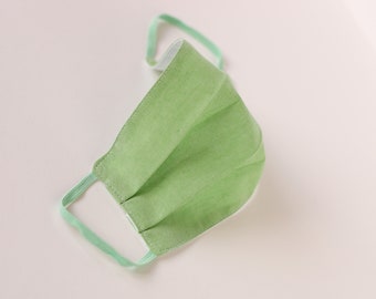 Reusable Washable 100% Cotton Face Mask - Apple Chambray Cotton - Made in the UK