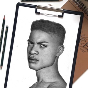 dessin d'après photo | dessin / illustration de portrait réaliste personnalisé | portrait réaliste à partir d'une photo réalisée avec un crayon graphite