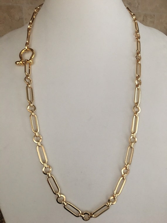 Gold Chain Necklace-32in Cable Chain-shiny Gold Chain | Etsy