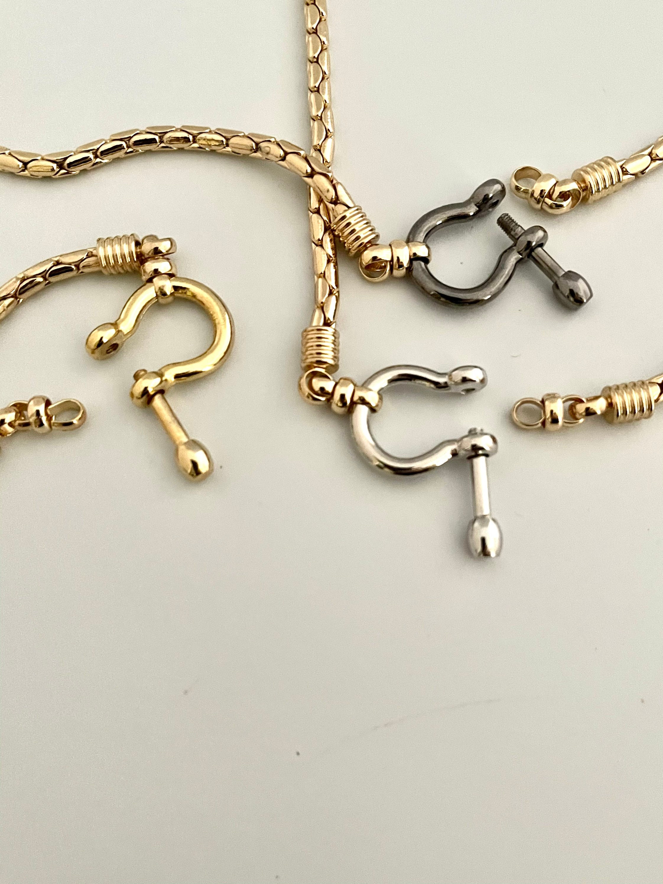 Gold Shackle Chain NecklaceThick Gold Snake Chain Etsy