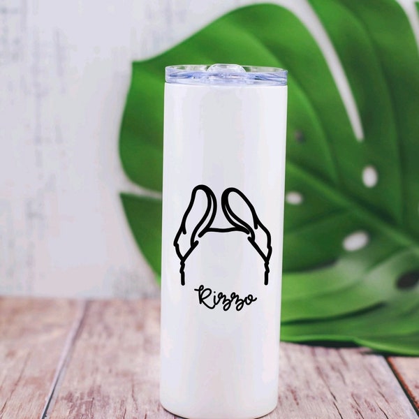 Custom Dog Ear Skinny Tumbler - Put Your Pet’s Ears On A Water Bottle - Customized Pet Tumbler - Great for Gifts or Personal Use!