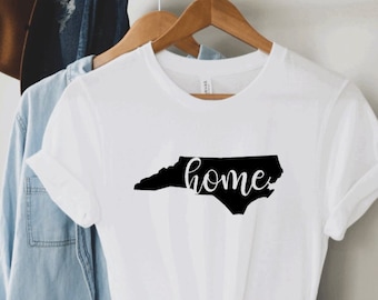 North Carolina HOME T shirt - State of NC T-shirt - Bella + Canvas Unisex Tee