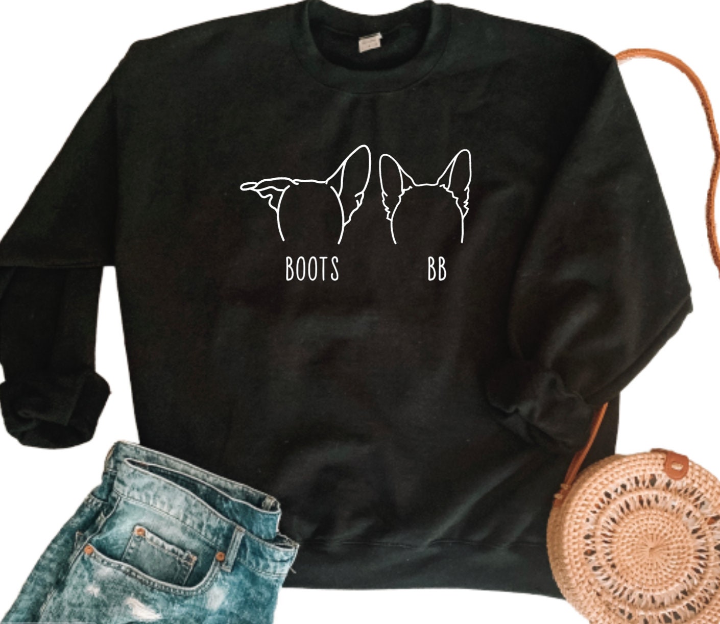 CUSTOM Dog Ear Sweatshirt Soft Comfortable Customizable Etsy