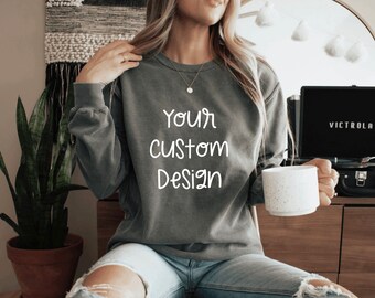 CUSTOM Crewneck Sweatshirt - Sweat-shirt doux et confortable - Choisissez votre propre design