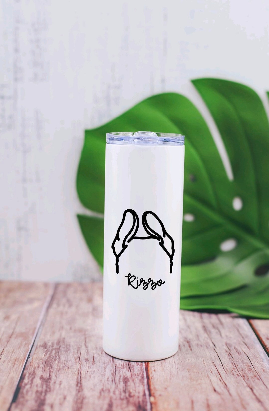 Custom Dog Ear Skinny Tumbler Put Your Pets Ears on A Water Bottle ...