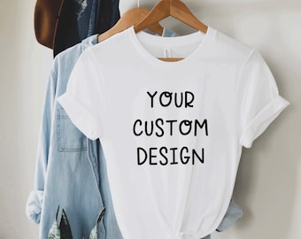 Custom T-Shirt Design - Bella + Canvas Unisex Tee - Customizable Text/Logo's - Comfy Short Sleeve Tee