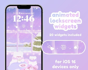 Cute Animated Lockscreen Widgets for iOS 16/17