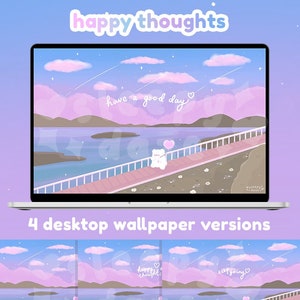 Happy Thoughts Desktop Wallpaper - Etsy