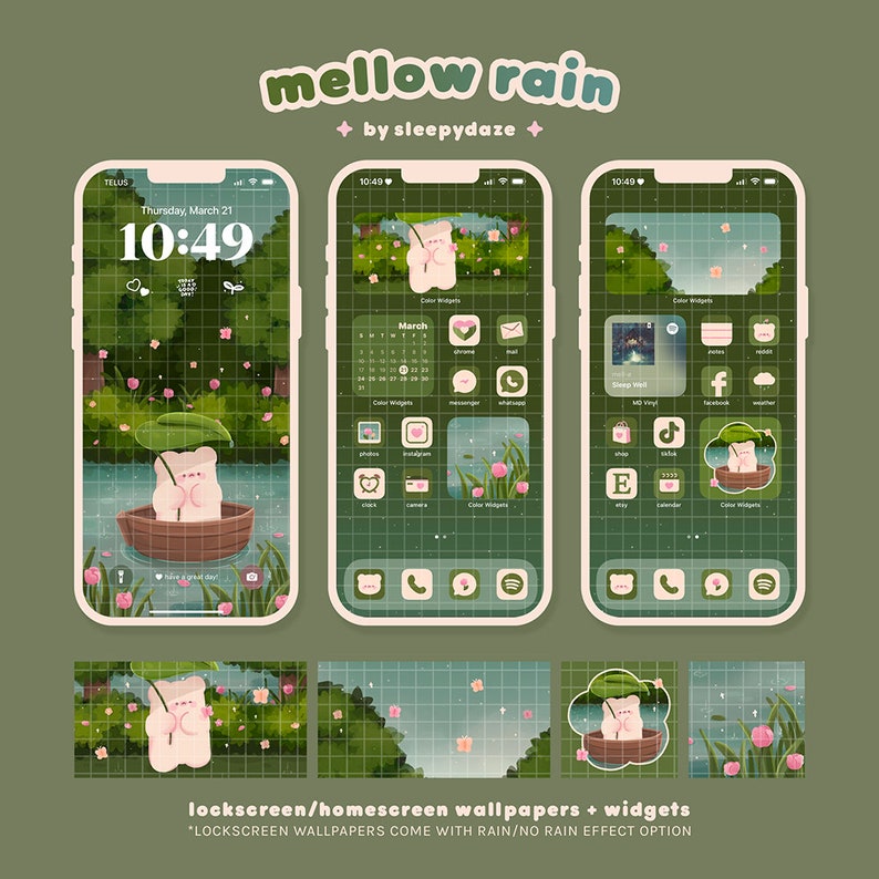 Mellow Rain iOS / iPadOS / Theme Android Bild 5