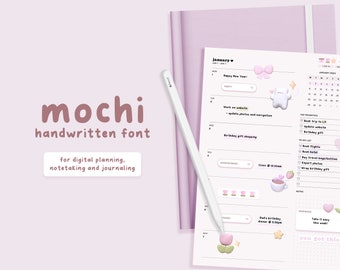 Mochi | Cute Handwritten Font for Digital Planning and Note-taking