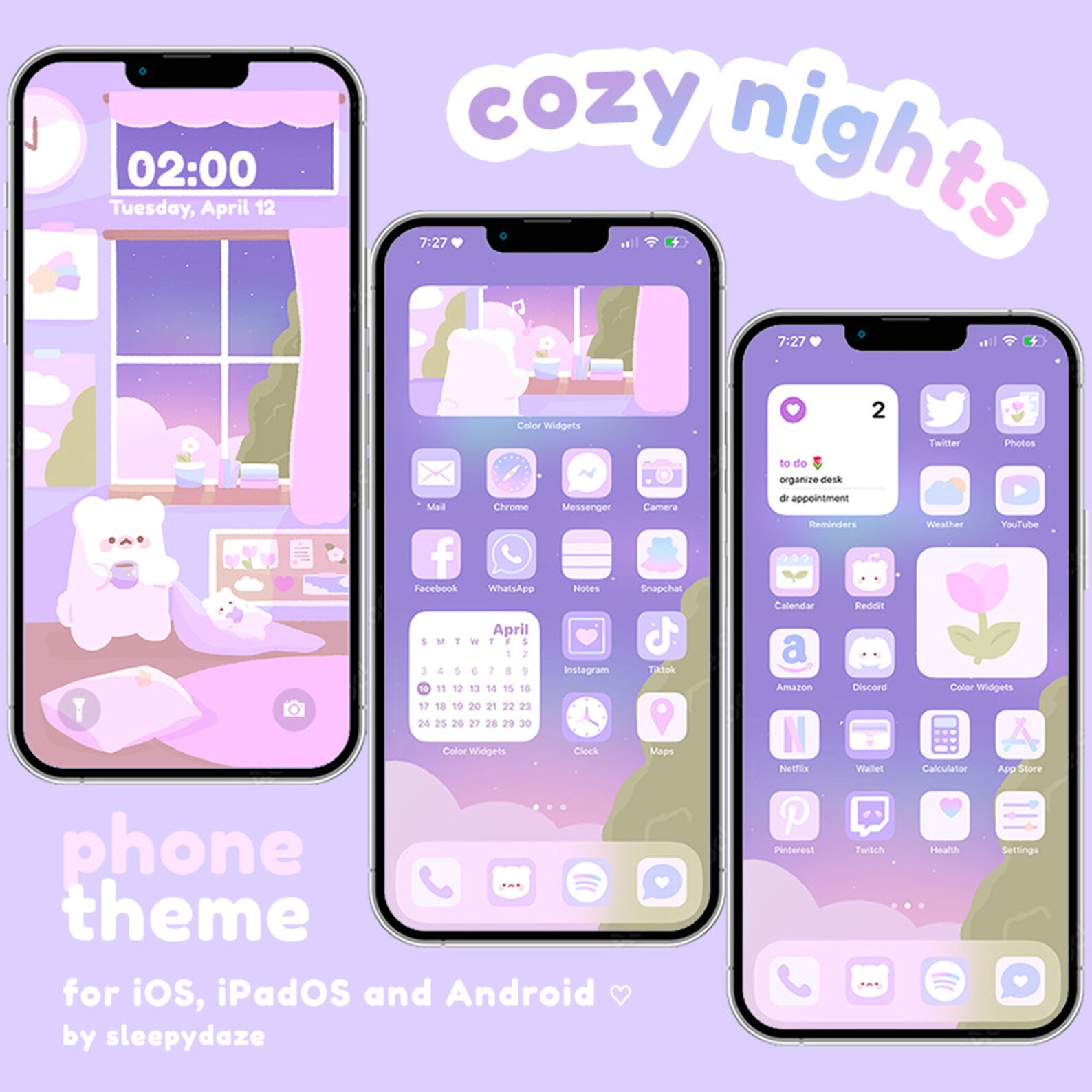 Cozy Nights Ios / Ipados / Android Theme - Etsy