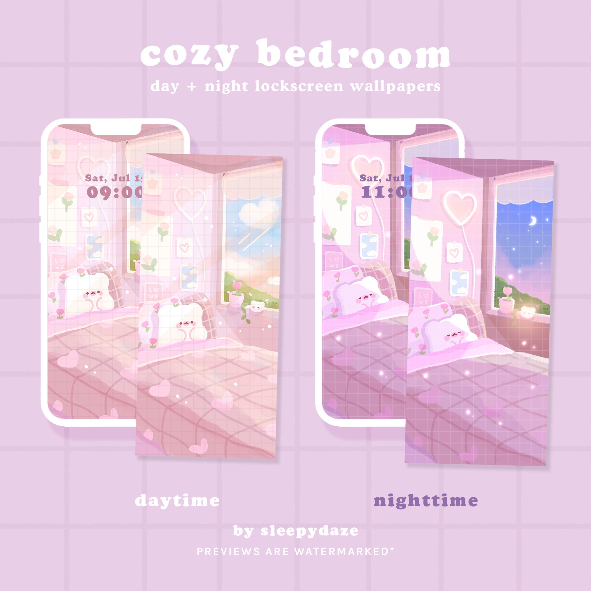 Cozy Bedroom Lockscreen Wallpaper Pack - Etsy