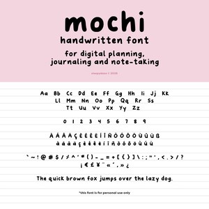 Mochi | Cute Handwritten Font for Digital Planning and Note-taking image 2