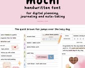 Mochi | Cute Handwritten Font for Digital Planning and Note-taking