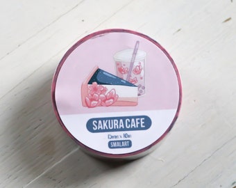 Sakura Cafe Washi Tape | Journaling | Kawaii Food | Scrapbooking | Bullet Journal | Desserts | Washi Tape | Kawaii Stationery