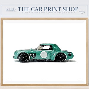 Race car wall decor modern boy nursery, Classic Car Print, Vintage Car Print, Car Decor, Kids Room Art, Boy Green Decor, Race Car Poster