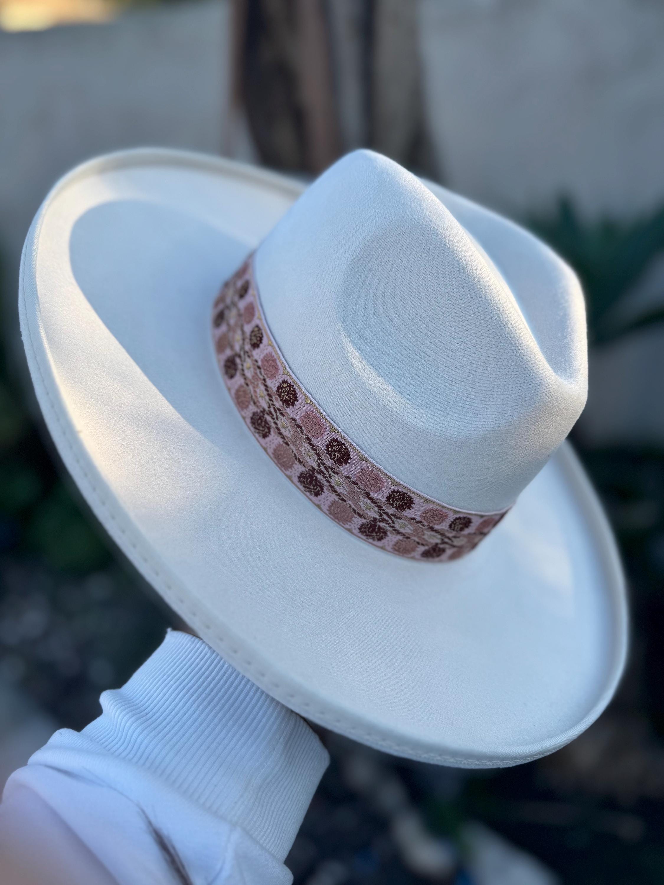 Ivory Vegan Fedora | Pencil Rolled Fedora | Wide Brim Fedora 