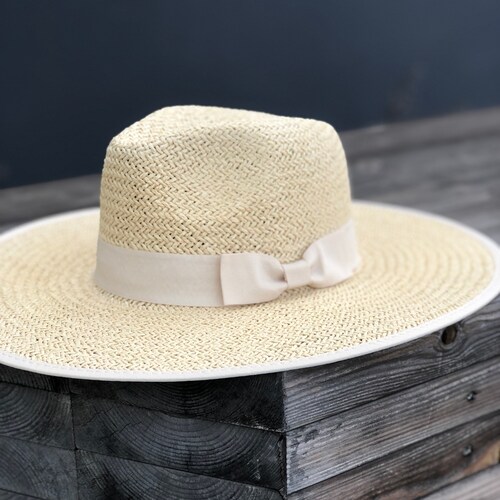 Wide Brim Straw Fedora Summer Fedora 