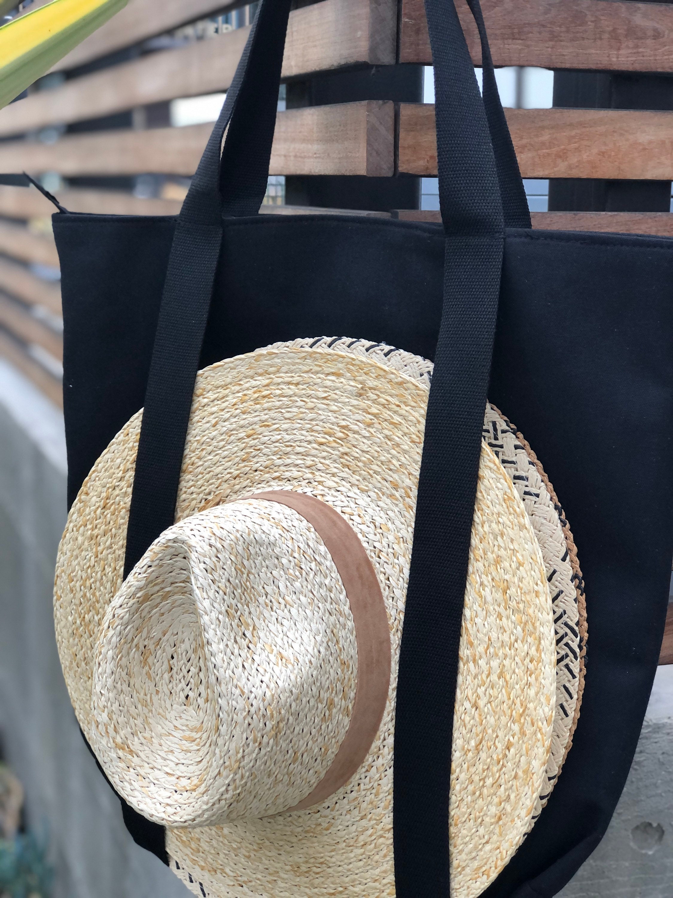 Hat Tote Bag , Carry on , Travel Bag , Vacation Tote  display picture 3
