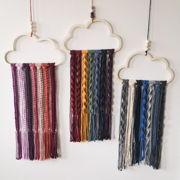 Macramé Rainbow Cloud DIY-set | Knutselpakket | Doe-het-zelf regenboog |