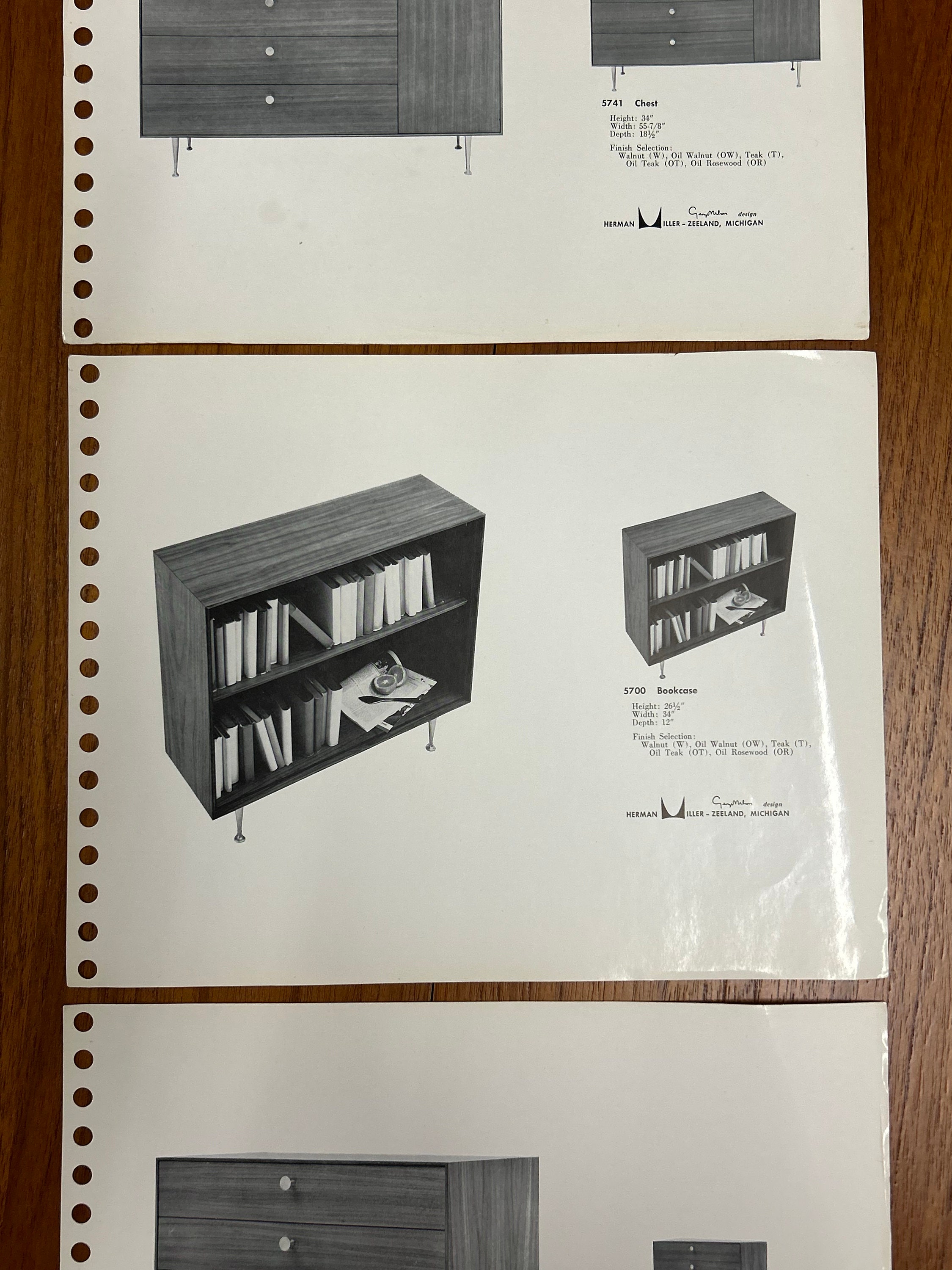 3 Original Pages From 1950’s Nelson Herman Miller Catalogue. Etsy