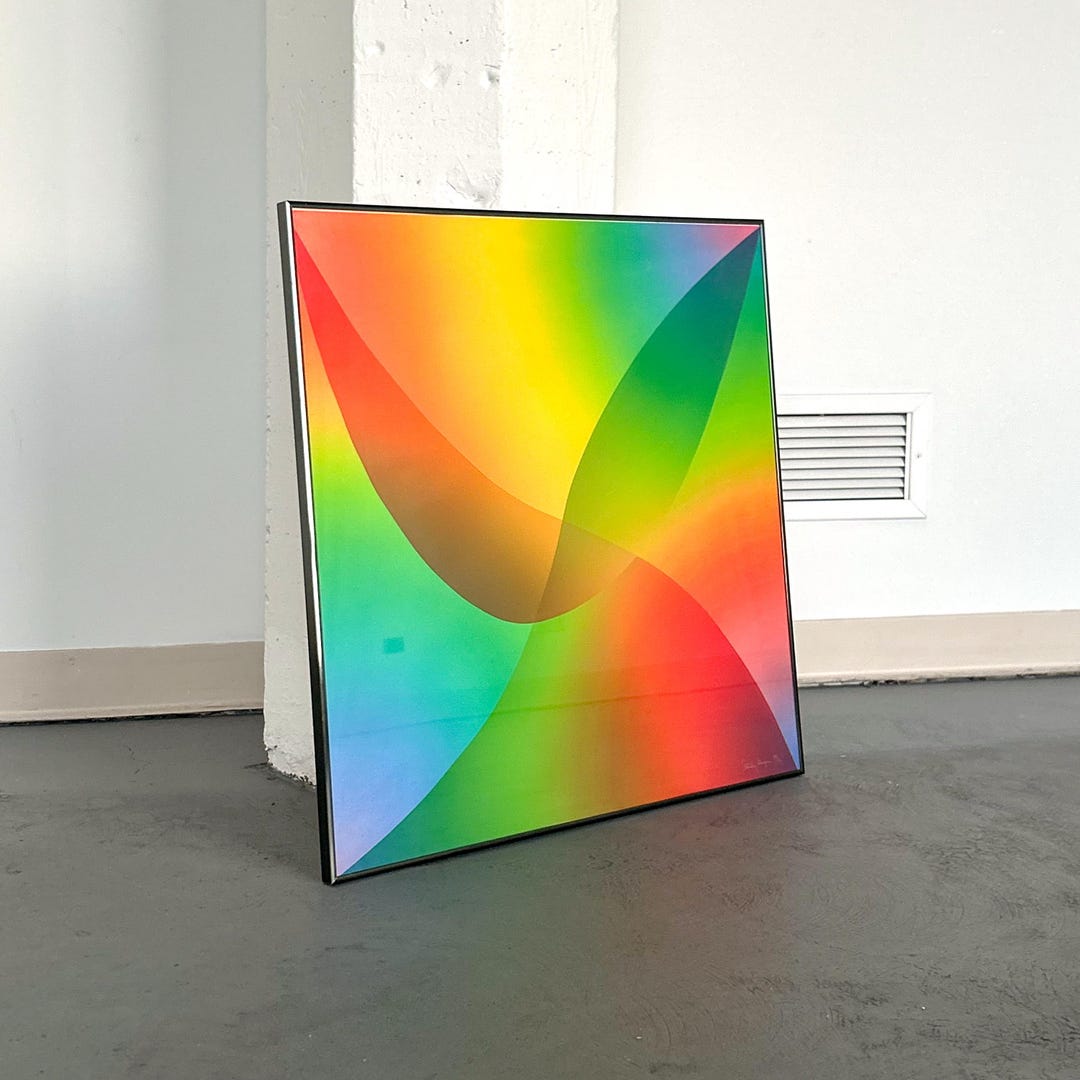 1970’s Framed Gradient Lithograph Screenprint by Stanley Migas. - Etsy
