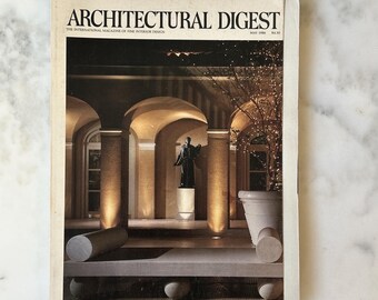 AD Vintage 1980s Architectural Digest May 1986. 1980s Design Inspo / Pinterest Scans / Furniture Advertisements and Reference