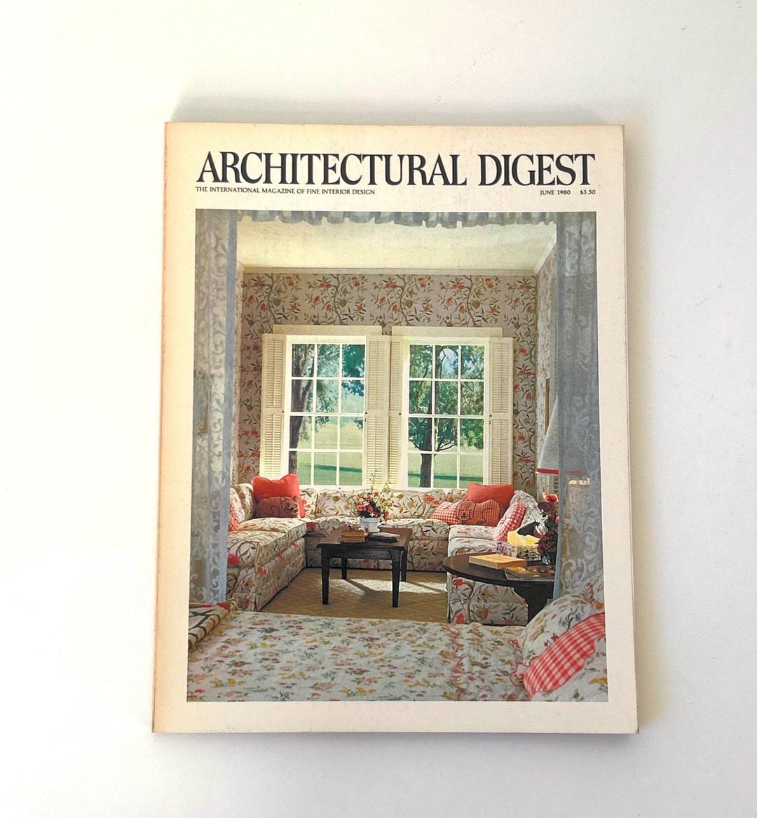 June 1980 Architectural Digest Vintage Design Magazine Post Modern ...