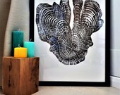 Touchwood . Tree rings print . Handmade print . Wood art . Nature inspired . House warming gift . Boho home . Rustic decors . Interior
