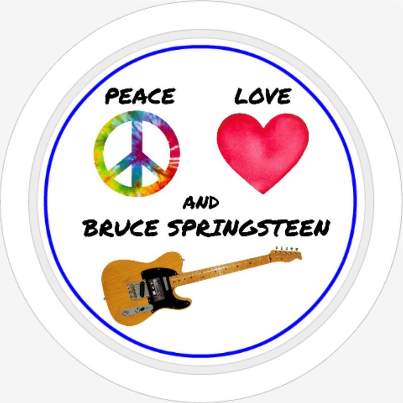 Peace, Love and Bruce Springsteen - Etsy