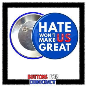 Hass macht uns keinen großen Button oder Magnet, politischen Aktivismus