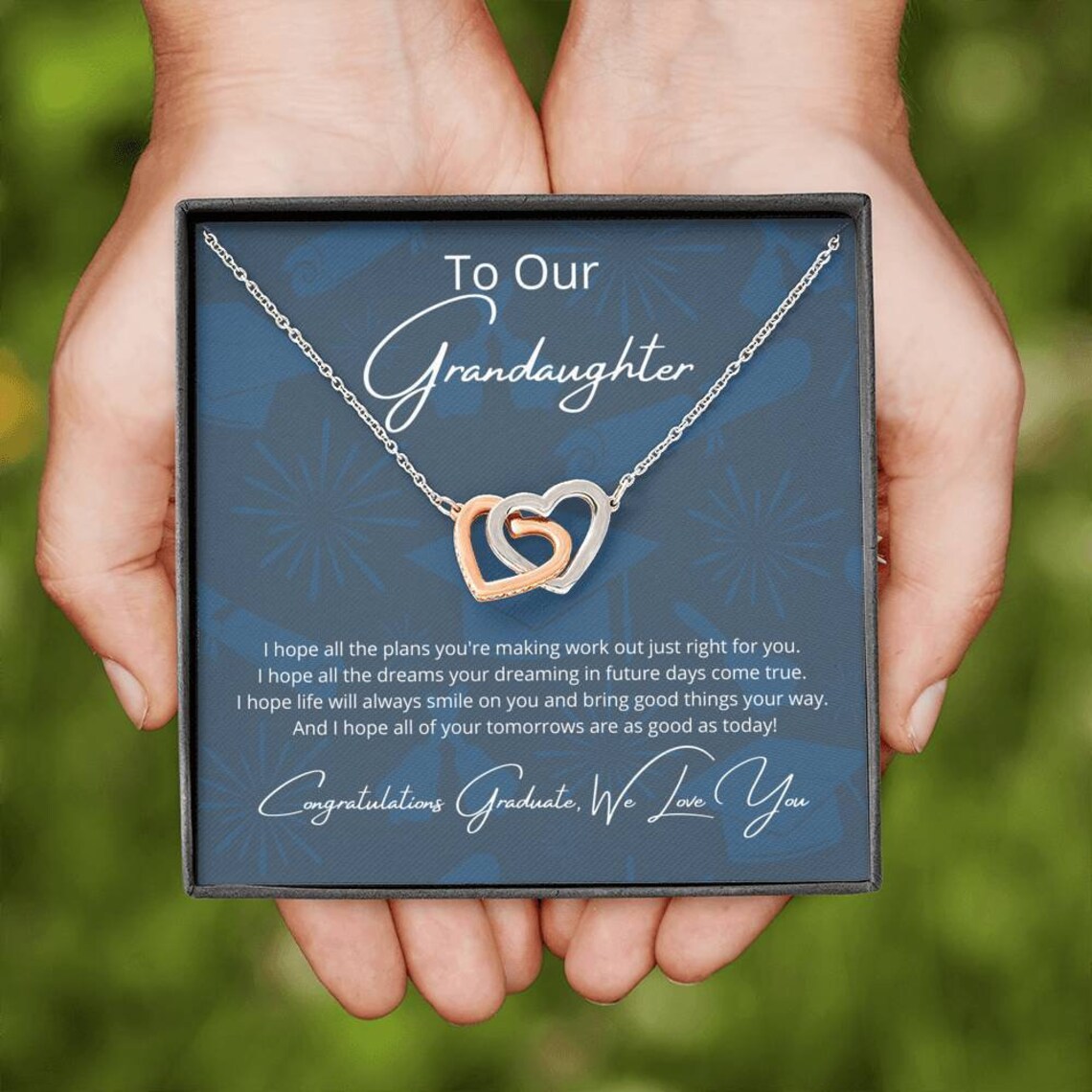 Graduation Necklace For Granddaughter Grad Gift From Etsy