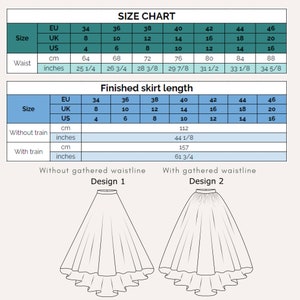 Circle skirt Special Occasion Full Circle Skirt Sizes EU34-46 UK8-20 US4-16 Digital PDF Instant Download image 2