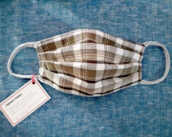 Geruit gezichtsmasker omkeerbaar.