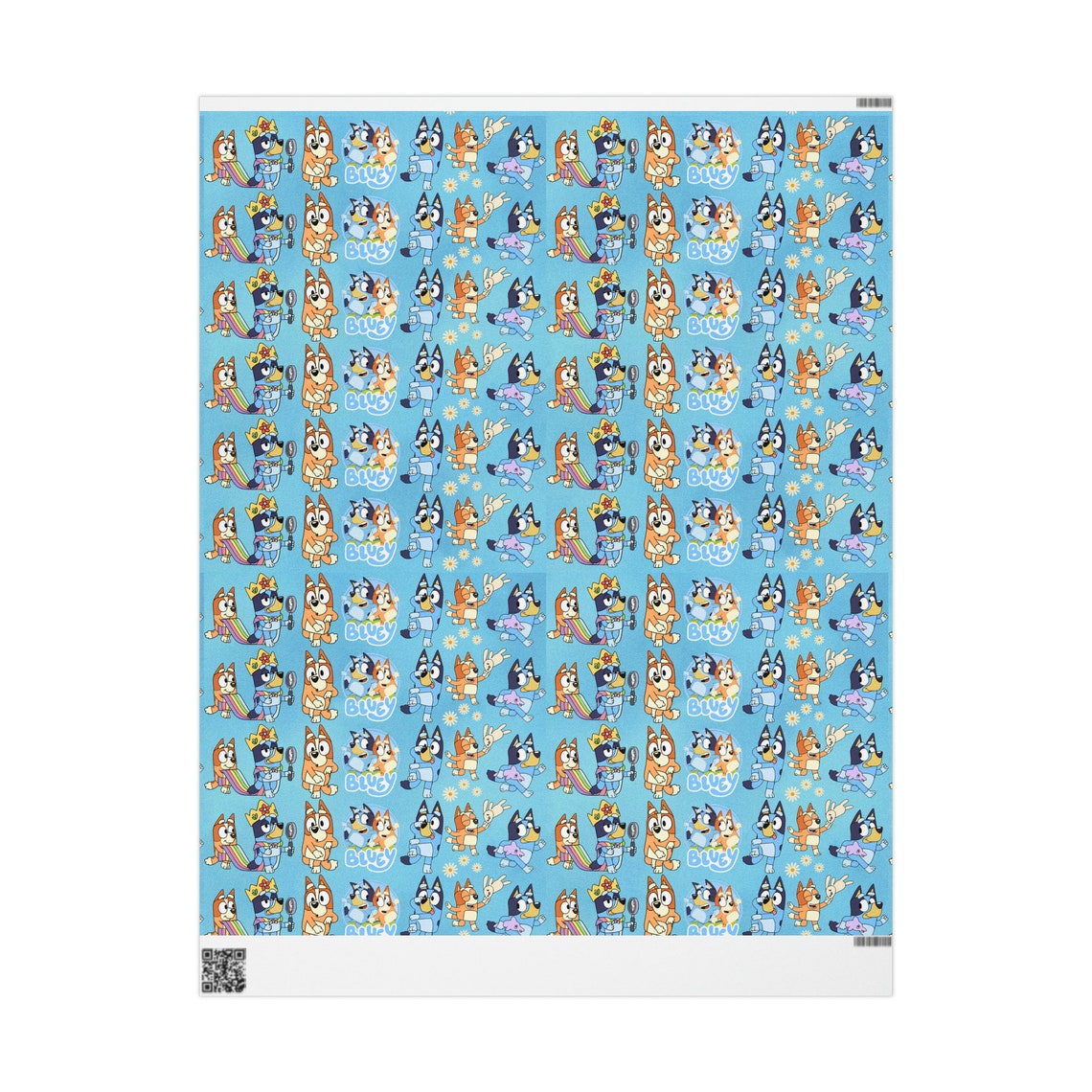 Bluey Birthday Christmas Wrapping Paper Bluey Bingo Gift Wrap Cute Kids