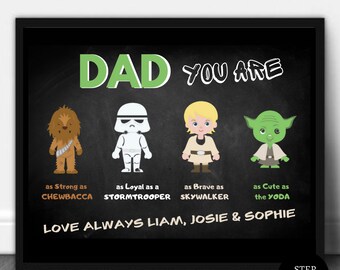 Father's Day, Father's Day Gift, Father, Dad, Digital Print, Happy Father's Day, Star Wars, Star Wars Father, Daddy, Papa,