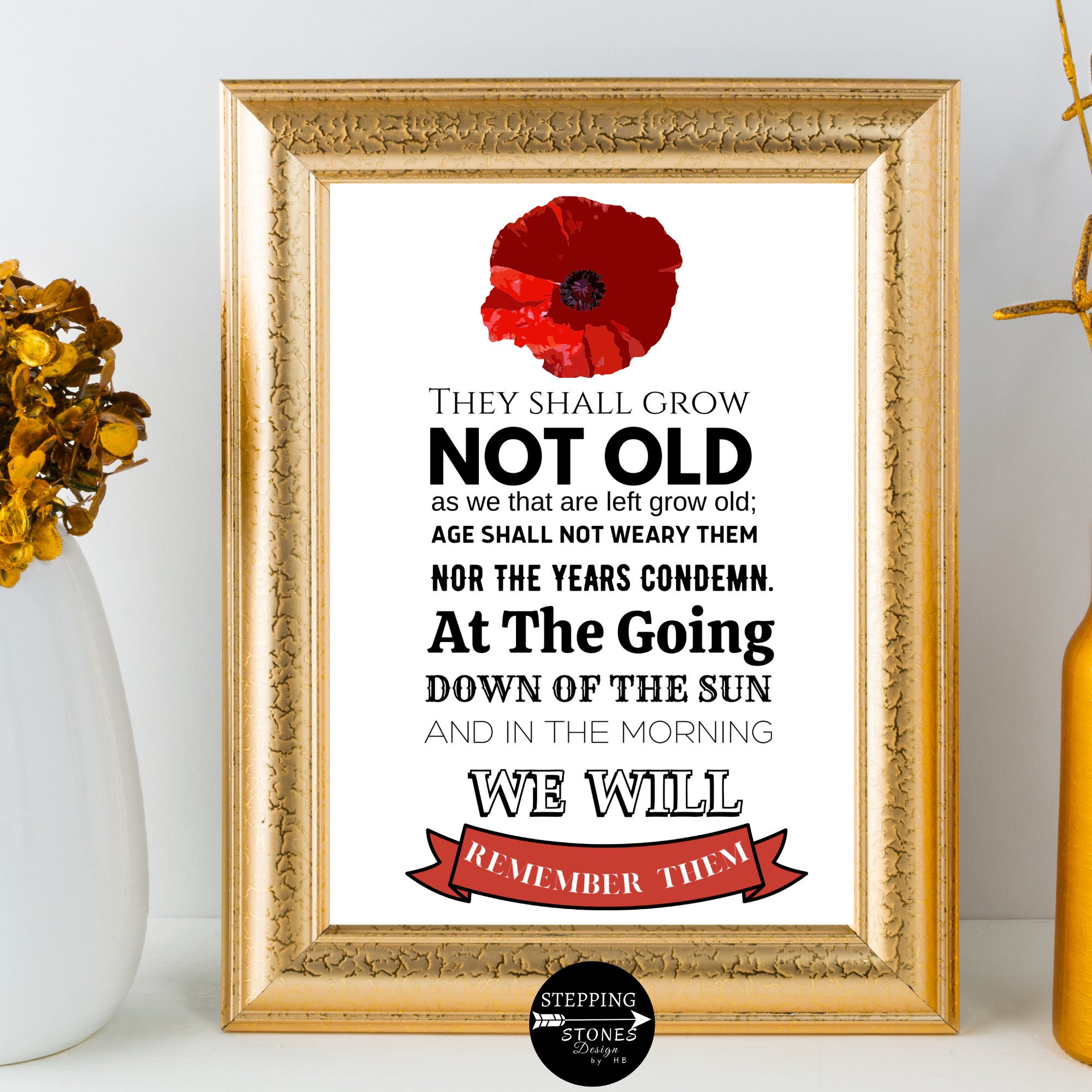 We Will Remember Them, Anzac Day 2021, Anzac Day Print, in Memory Of,  Fallen Soldier, Red Poppy, Remembrance Day, the Ode, Pay Respects, - Etsy, image size:2000x2000