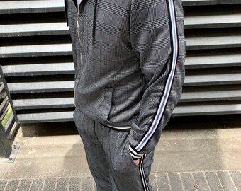 grey designer tracksuit