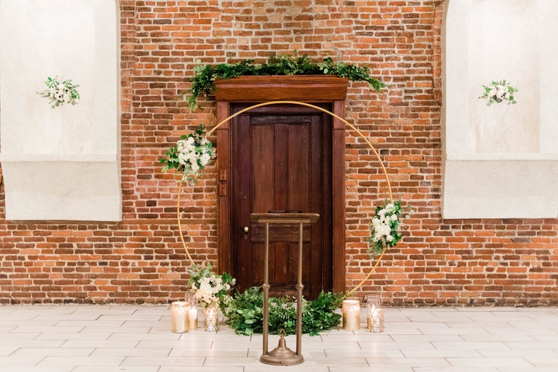 Circle Arch Decoration Wedding Outdoor Arch Ceremony Flower Etsy