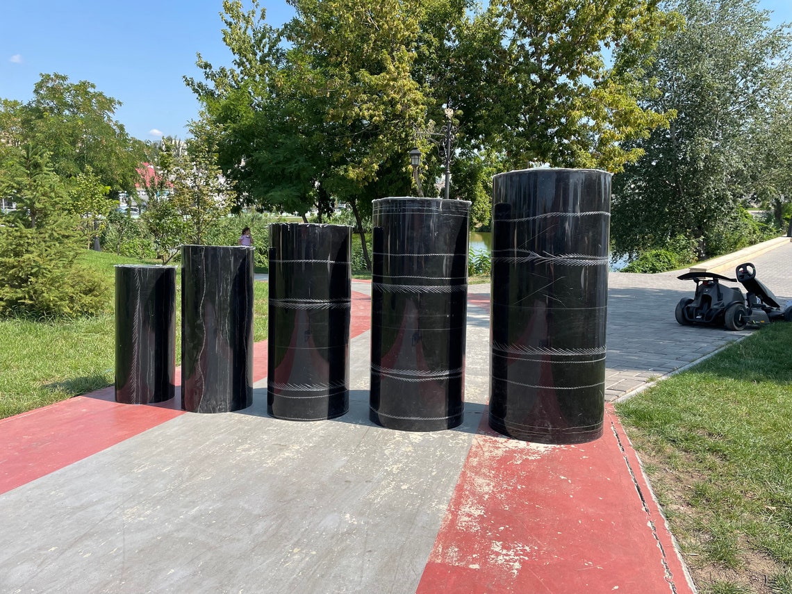 Cylinder pedestal stand Set Wedding Backdrop Stand Columns Etsy