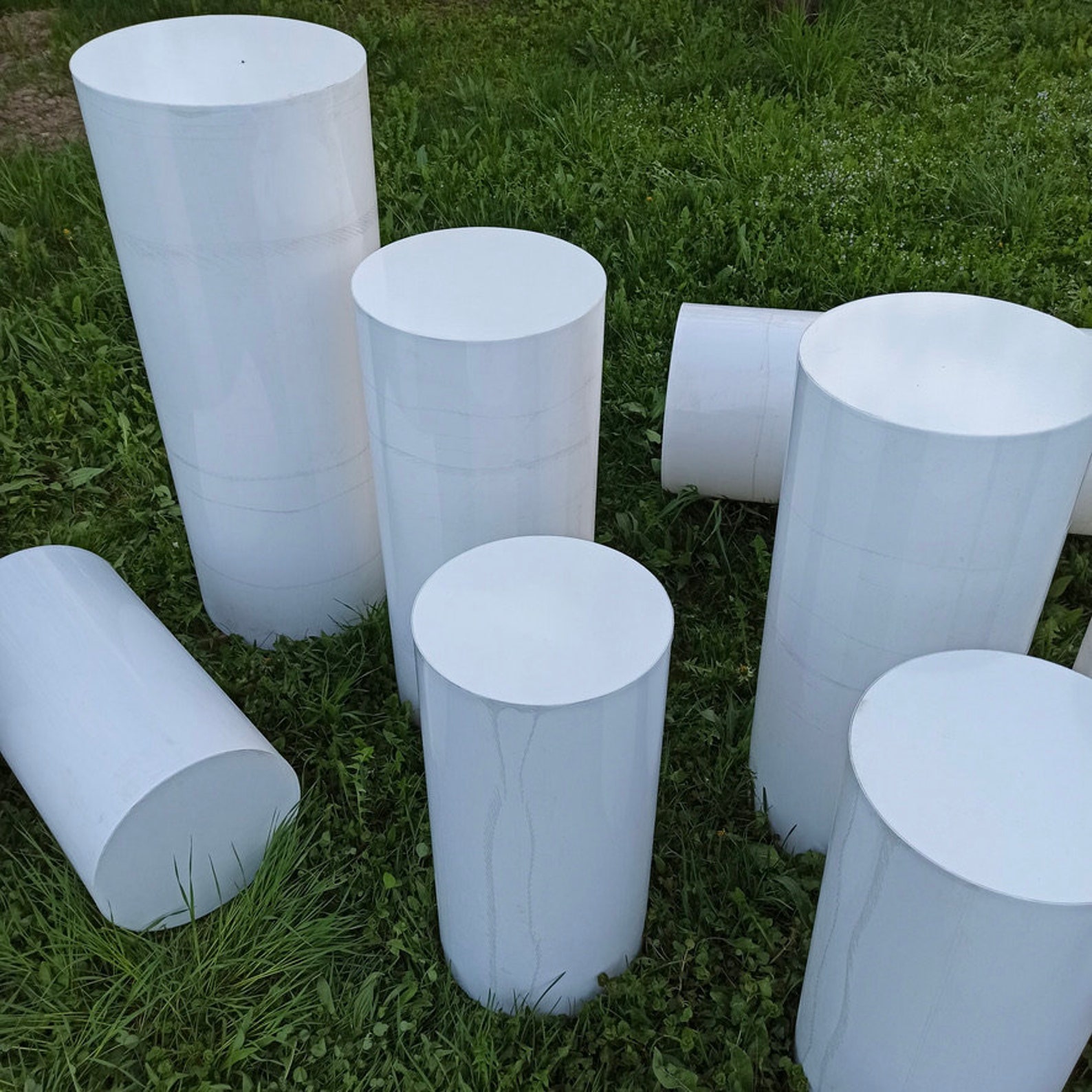 Cylinder pedestal stand Set Wedding Backdrop Stand Columns Etsy