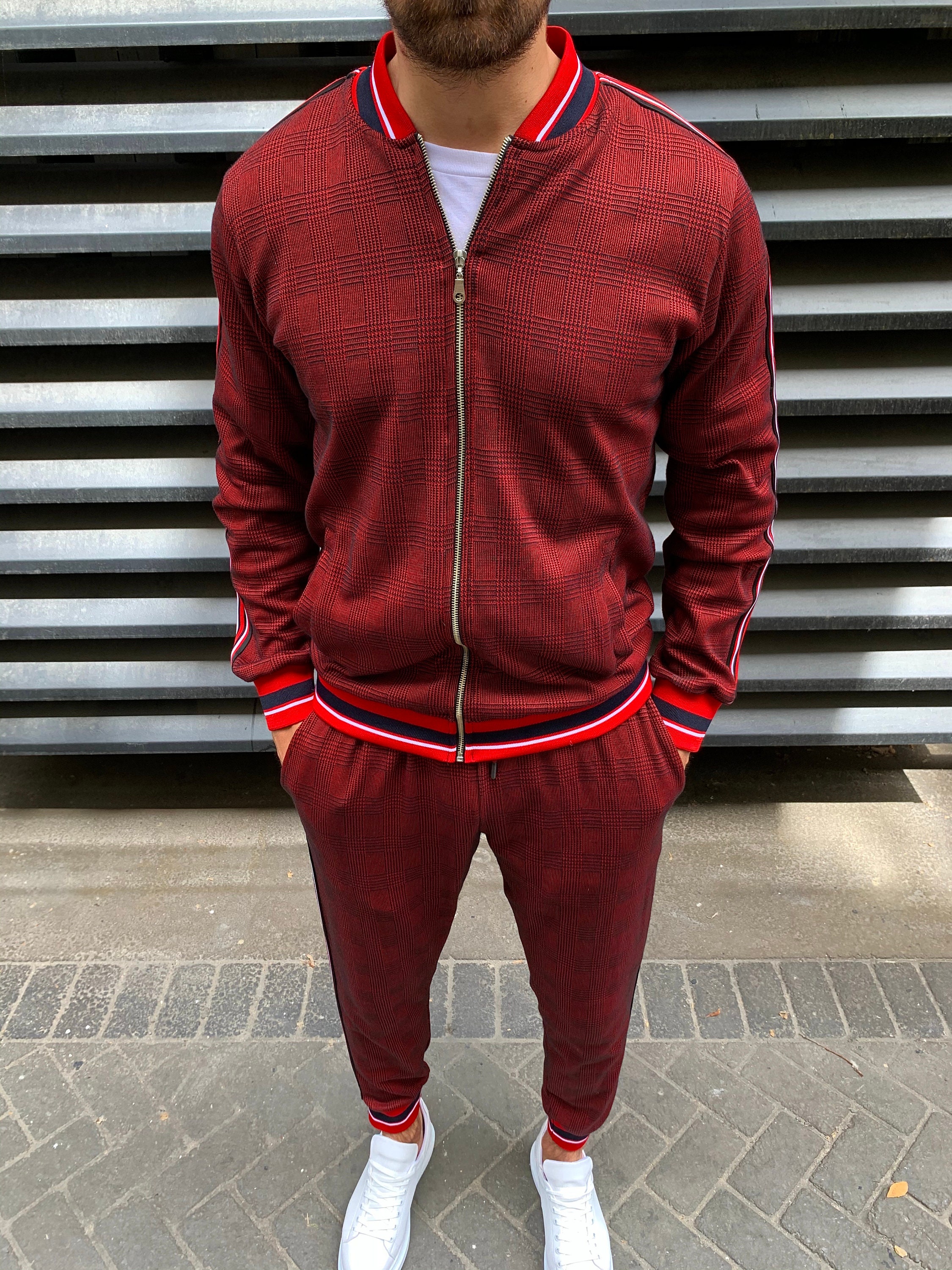 Tracksuit Gentlemen Tracksuit Tartan Tracksuit Mens Etsy