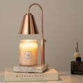 LUXGARDEN Candle Warmer Lamp with Timer and Dimmer, Candle Warmer Light, Electric Candle Lamp for Scented Candles, Rose Gold White Marble
