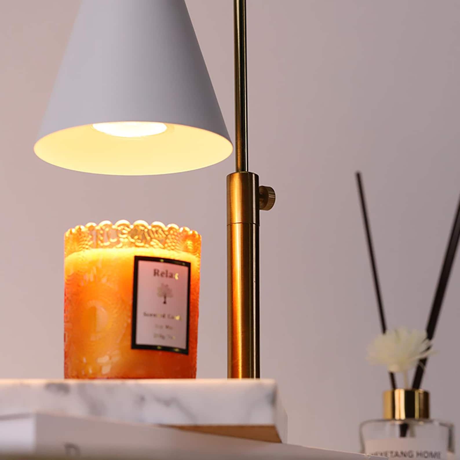 LUXGARDEN Electric Candle Warmer Lamp With Timer, Candle Warmer Light